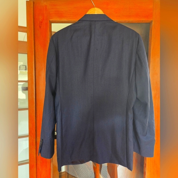 M.J. Bale Slim Fitting Navy Wool Suit - Picture 4 of 8